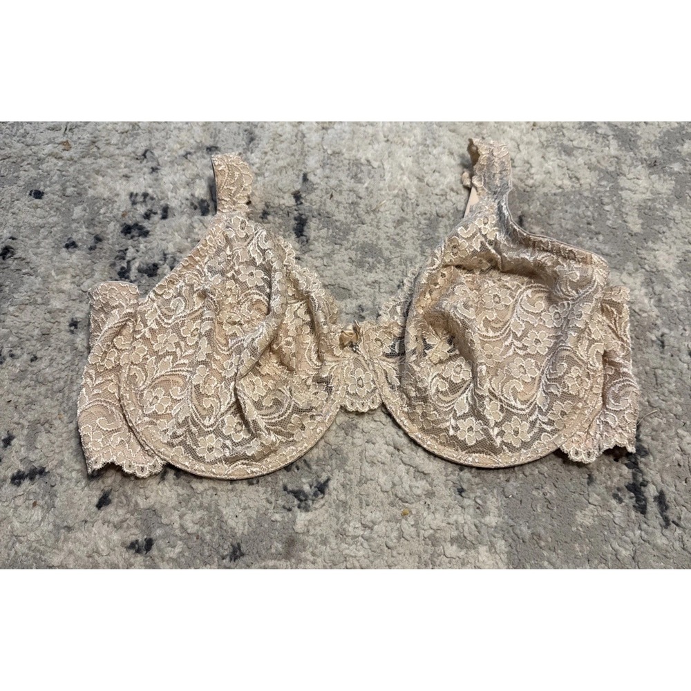 smart sexy bra Beige Lace No Padding Underwire 46DD style # SA964